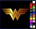 Wonder Woman Sticker / Vinyl Decal - Gold 4