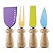 Cheese Knife & Board Set with 4 Knives & Cutting Board for Soft, Crumbly, Medium & Hard Cheese by Decodyne