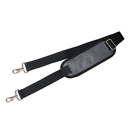 JAKAGO 155CM Replacement Shoulder Strap Padded Extra Long Universal Adjustable Bag Strap with Metal Swivel Hooks and Non-Slip Pad for Laptop Case Briefcase Diaper Bag Camera Travel Bag (Grey)