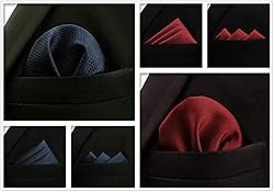 SHLAX&WING 5 Pieces Assorted Mens Silk Pocket