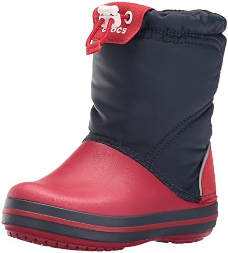 crocs Crocband LodgePoint Pull-On Boot (Toddler/Little Kid), Navy/Red, 8 M US Toddler