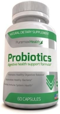 Puremax Health Probiotics Digestive HealthSupport Dietary Supplement 60 capsules 1 bott.