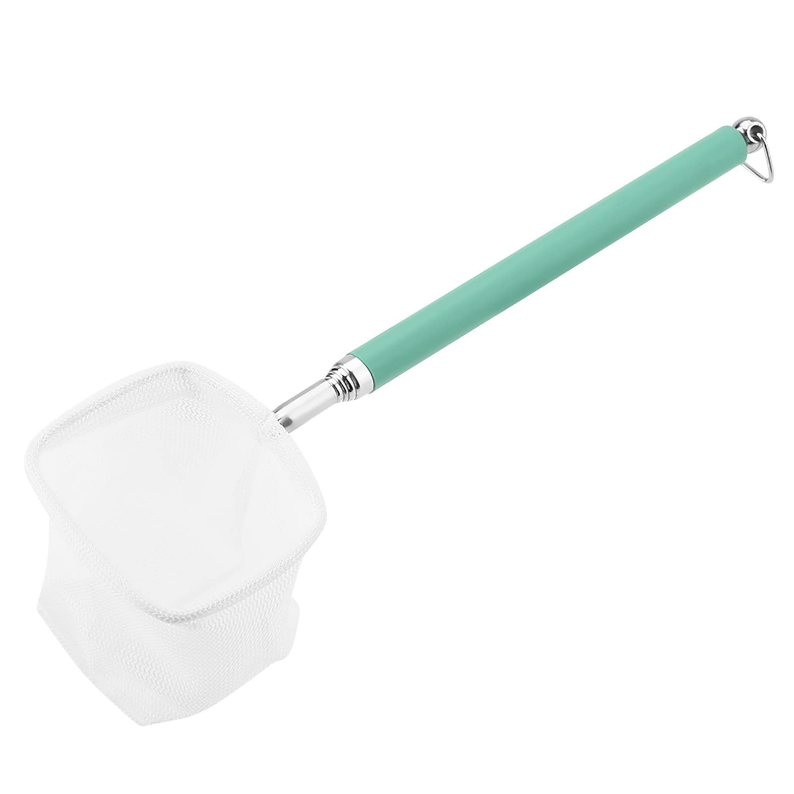 Tbest Extendable Telescopic Fish Shrimp Skimming Net For Aquarium Fish Tank Pond Green Round Aquarium Fish Tank And Accessories (Square mouth)