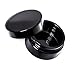 ultravioLeaf 100 ml (3.4 fl oz) Premium Cosmetic Style Black Ultraviolet Glass Wide Mouth Airtight Screw Top - Smell Proof Stash Jar Container
