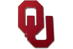 AMG AUTO EMBLEMS University of Oklahoma Sooners Metal Auto Emblem (Crimson)
