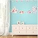 IARTTOP Peony Flowers Wall Decal, Floral Vinyl Wall Sticker,Blooming Roses Wall Decor, Colorful Girls Love Decal, Nursery Wall Art,Wedding Praty Decoration