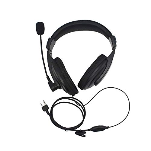 GoodQbuy Two Way Radio Overhead Headsets Headphones with Boom Mic is