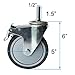 AAGUT 5 Inch Locking Swivel Casters 1/2