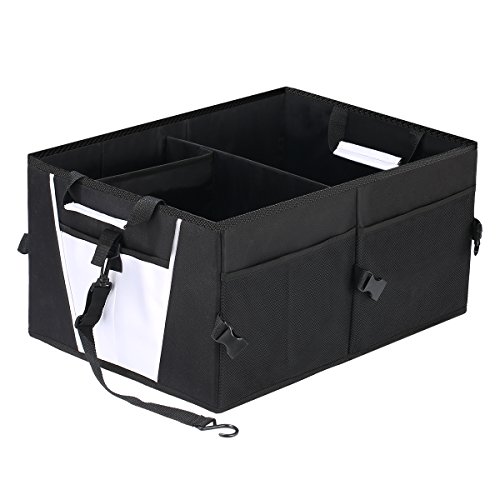 Upsimples car trunk organizer multi-compartment cargo storage org…
