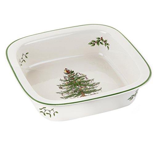 Spode christmas tree square baker