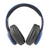 Altec Lansing MZX300-BLU Wireless Over Ear Bluetooth Headphones with Microphone, Blue
