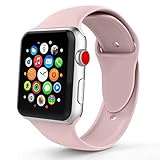 IYOU Sport Band Compatible for Apple Watch Band 38MM 42MM, Soft Silicone Replacement Sport Strap Compatible for iWatch 2017 Apple Watch Series 3/2/1, Edition, Nike+, All Models More Colors Choose