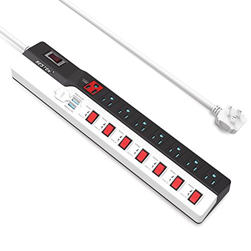 Energy saving power strip with usb by bestek, individua…