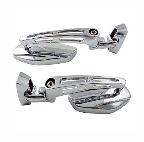 OKSTNO Custom Chrome Adjustable Base Motorcycle Mirrors Rearview Side Mirror Fit For Suzuki Hayabusa GSX1300R 99-12