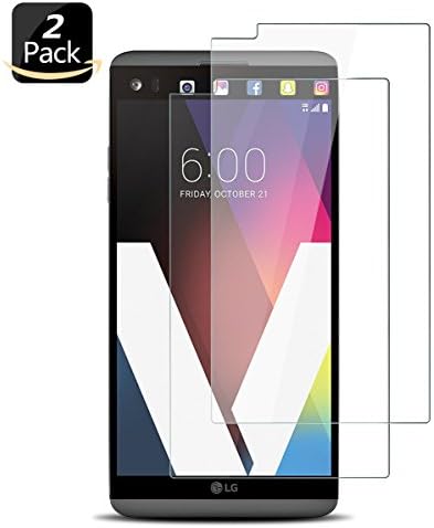 LG V20 Screen Protector Glass, JACNITAD LG V20 Tempered Glass Screen Protector Anti-Scratch, Bubble Free, Lifetime Replacement Warranty (2-PACK, Clear)