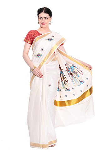 Kerala kasavu Cotton Saree with Blouse