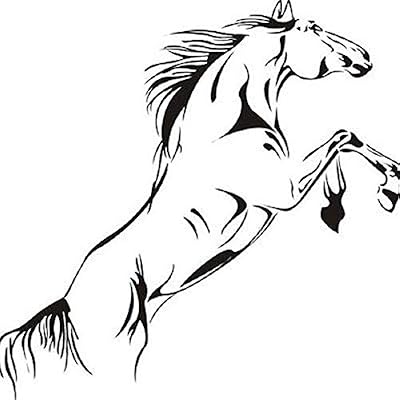 Zsyhnb Wall Wallpaper Wall Painting Jumping Horse Wall Art Stickers Style Ink Sketch Vinyl Decal Home Graphics Lounge Bedroom Hot Buy Online At Best Price In Uae Amazon Ae