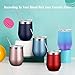 Fungun 4 Pack Stemless Wine Tumbler, 12 Oz Stainless Steel Wine Glass with Straws, Unbreakable Double Wall Cup Insulated Tumbler with Lids for Wine, Coffee, Drinks, Cocktails, Champagne(Navy Blue)