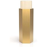 Pilgrim Home and Hearth Luxury Brass Hexagon Candle Holder 10 inch Tall