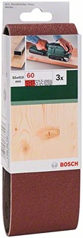 Bosch Home and Garden DIY 2609256199 Sanding Belt 65 x 410 mm / G60 / Wood / Unperforated / Taut / Set of 3 - Image 3