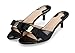 SUNROLAN April Women's Slide Heels Stiletto Pump Sandal Peep Toe Bow Accent Slide Dress Heeled Sandals