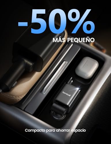 Lamicall 4 in 1 Retráctil Cargador para Auto – 69 W [Display de Voltaje] [50% Más Pequeño] Rápido Cargador para Carro, Puerto USB-C y USB-A, Compatible con iPhone 17/16/15/14/13/12, Galaxy, Airpods