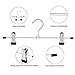 Nature Smile Ultra Thin Space Saving Pants Skirt Hangers, Heavy Duty Metal Clip Hangers Trousers Slacks Jeans Hangers with 2-Adjustable Clips (20)