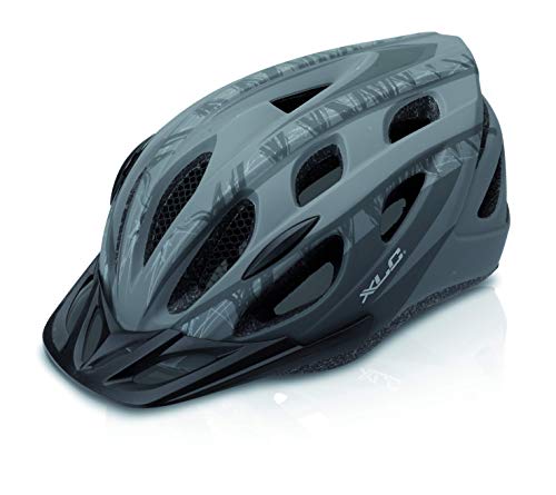 XLC Unisex Adult Bicycle Helmet BH-C19, Black, Grey, 54-58 cm