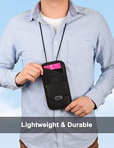 GOX Cell Phone Bag, Travel Neck Wallet With RFID Blocking, Travel Document Holder 4 GOX Cell Phone Bag, Travel Neck Wallet With RFID Blocking, Travel Document Holder