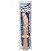Doc Johnson The Hard Rammer - 14.3 Inch Dildo with Handle - 9 Inches of Veiny Insertable Pleasure with Hefty 2 Inch Girth - Highly Textured Dildo