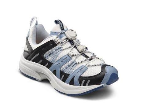 Dr. Comfort Women's Refresh X Blue Diabetic Athletic Shoes - White and Blue -9.0 X-Wide (XW/4E) White/Blue Lace US Woman