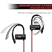 iClever Bluetooth Sports Headphones Sweatproof, On-Ear Earbuds Wireless for Running, Exercise, Workout, Gym (7 Hours Play Time) (Red)