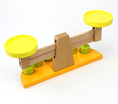 Topwon Wooden Toy Scale Balance Early Educational Weights