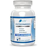 Phytoceramides Capsules - Hair Skin &amp; Nail Vitamins - Vegetarian Rice and Wheat Germ Phytoceramide Pills - Repair &amp; Restore Hair Skin Nails, &amp; Eye Lashes - 30-Count Vegan Plant Derived - Men &amp; Women