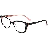 Firmoo Blue Light Blocking Computer Reading Glasses Vintage Cateye Acetate Frame for Women 0.5x-3.0x