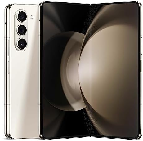 SAMSUNG Galaxy Z Fold5 AI Phone, 256GB Unlocked Android Smartphone, Big 7.6” Screen for Streaming, Gaming, Dual App View, One-Hand Control, Hands-Free Use, US Version, 2023, Cream