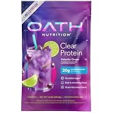 OATH NUTRITION Clear Whey Isolate Protein Powder, Galactic Grape, 20g Complete Protein per Serving, No Added Sugar, Grass-Fed, Single Serving (6 Count)