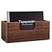 1 Pack Wood Business Card Display Holder, Professional Brown Walnut Cards Case for Desk Desktop Single Compartment Wooden Name Card Stand for Tables Organizer Index Card Filing (Rectangle)