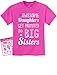 Tstars Awesome Daughters Get Promoted to Big Sister Baby Announcement Girls Shirt Pink Medium