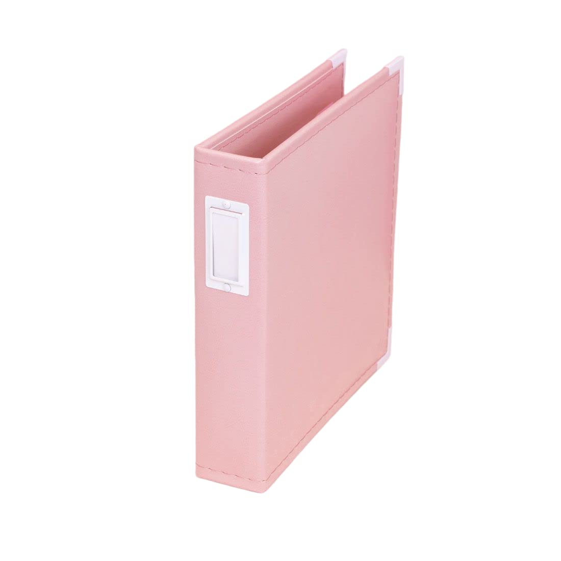 Craftelier - Eco-Leather Photo Album with Baby Pink Covers, 2 Rings and 5 Sleeves 16 x 21.5 cm (6 x 8 inches) | Customizable, Perfect for Photographs, Layouts and Project Life Compositions