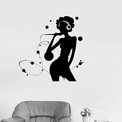 Amazon Kldfig 取り外し可能なビニール家の装飾デカールカラオケシルエット女性ポップミュージック歌手壁ステッカーアート壁画ポスター56 56センチ ウォールステッカー オンライン通販