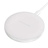 Qi Wireless Charging Pad RAVPower Qi Certified Ultra-Safe Wireless Charger Compatible iPhone Xs MAX, XS,XR, X 8 Plus 8, Galaxy S9 S8+ S8 & All Qi-Enabled Devices (AC Adapter Not Included) (White)