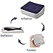 STYDDI Inflatable Foot Rest Pillow, 2 Pack Portable Inflatable Leg Rest Pillow, Travel Footrest Pillow for Airplane, Train, Car, Home, Office (Grey and Blue), Pack of 2