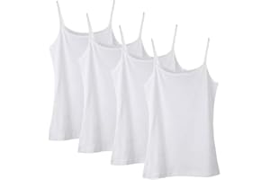 Anktry 2-8 Years Little Girls Soft Camisole Undershirts 4 Pack Kids Comfort Breathable Tank Tops