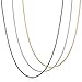 FIBO STEE 1.5MM Stainless Steel Womens Necklace for Girls Cable Chain Necklace Set,24 inches