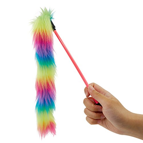 Pet Craft Supply Cat Toy Set - Multi Color Rainbow cat accessories - cat supplies - kitty toys - cat plush toy pack - cat wand catnip mice value pack set of 15 toys