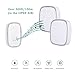 Refoss Smart Wireless Doorbell with 2 Remote Buttons Transmitters (Batteries Provided) and 1 Plugin Receiver Operating at 500-feet Range with 36 Melodies, CD Quality Sound and LED Flash, White