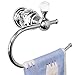 Kabter Crystal Series Brass Toilet Paper Roll Holder, Polished Chrome