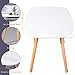 GreenForest Coffee Table Modern Oval Cocktail Center Table for Living Room in White Easy Assembly, 43.3