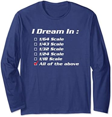 Unisex I Dream in 1:64 1:43 1:18 Scale Diecast Car Collector Tshirt XL: Navy